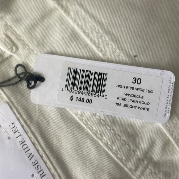 0306 - WEWOREWHAT High Rise Wide Leg Rigid Linen size 30 - Picture 4 of 5